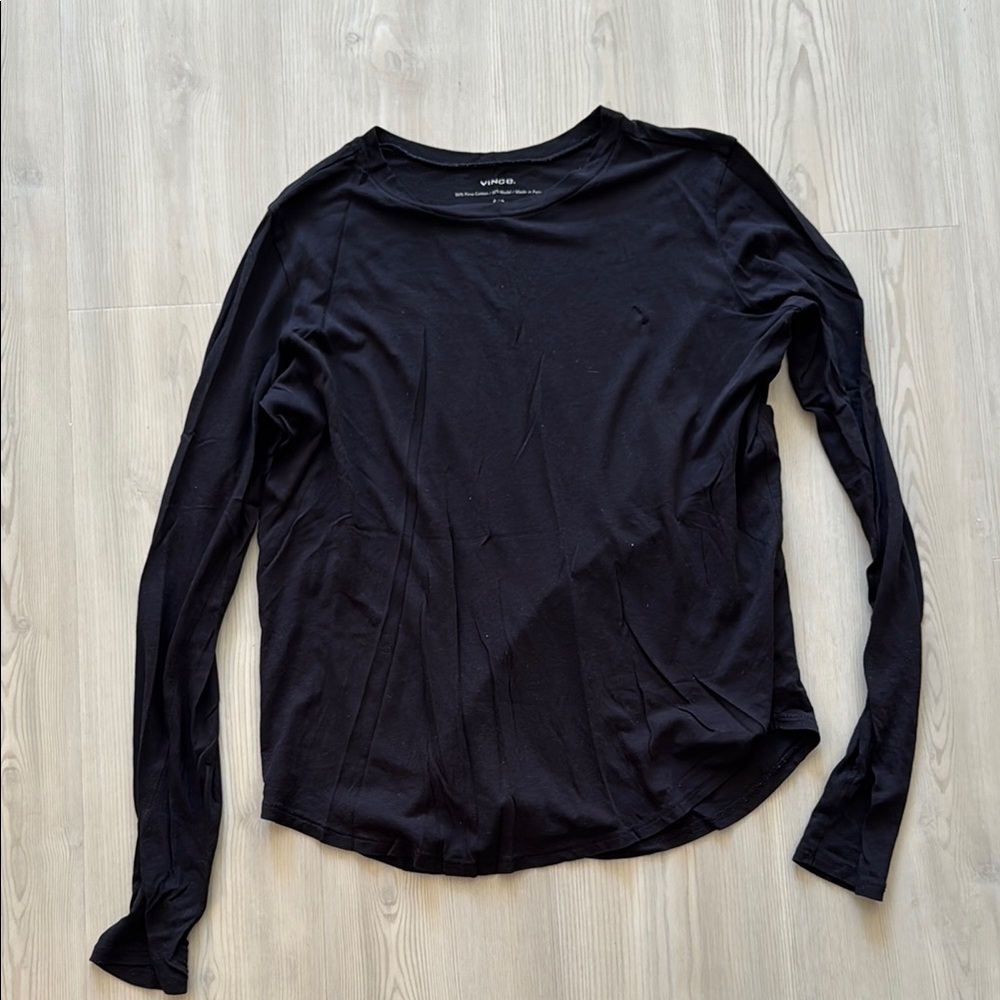 Vince Navy Long Sleeve T-Shirt Sz S